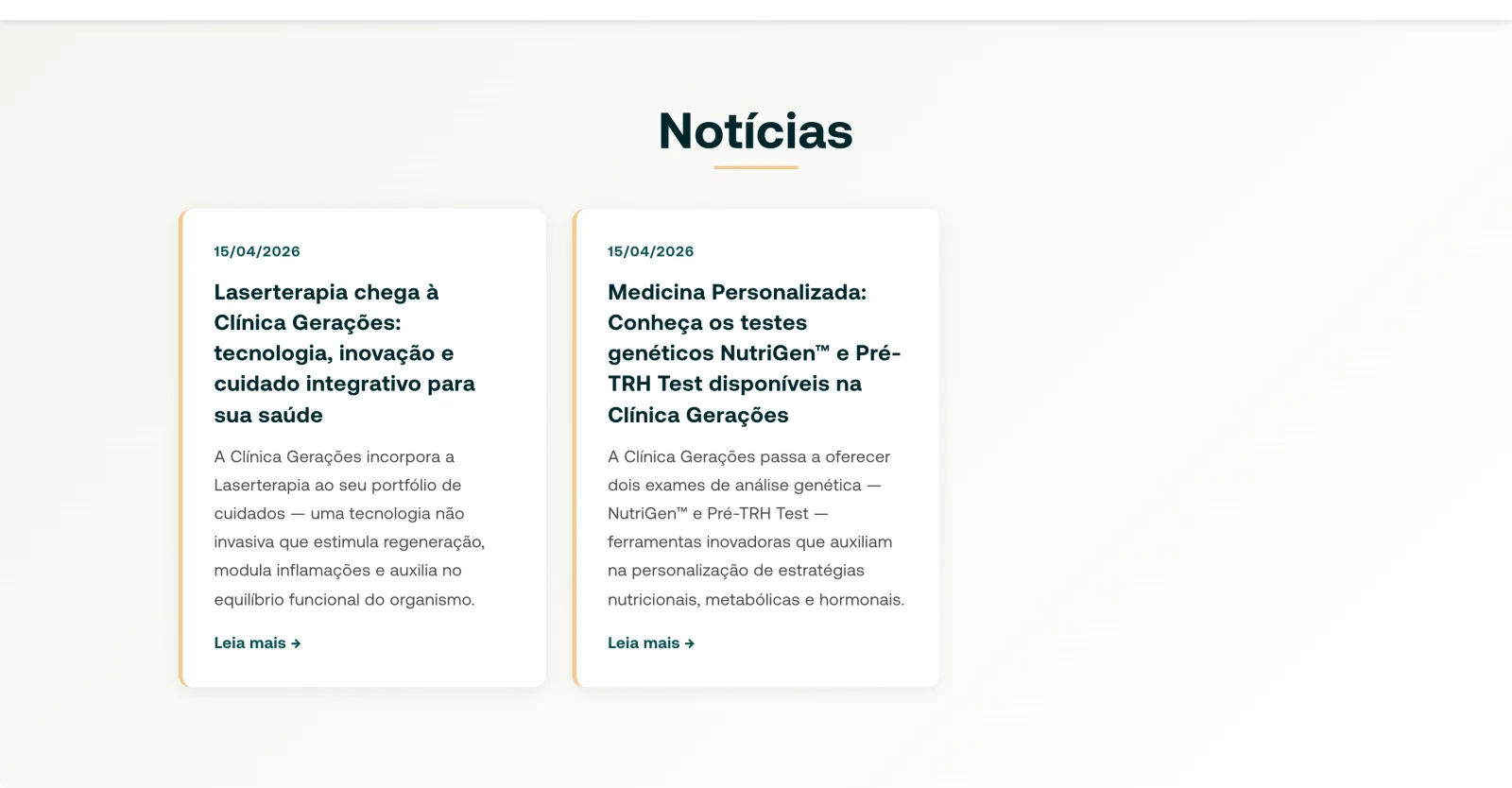 Clínica Gerações - Institutional Website screen 5