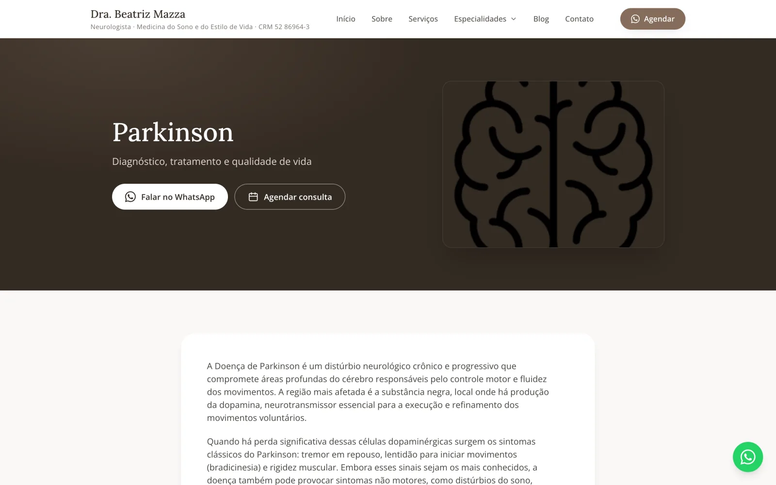 Dra. Beatriz Mazza - Institutional Website screen 3