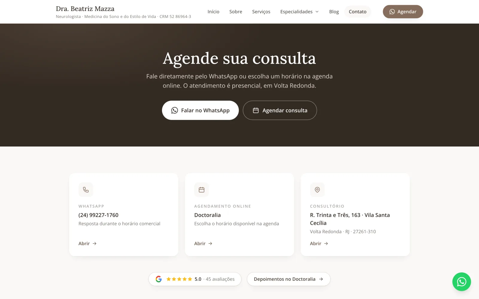 Dra. Beatriz Mazza - Institutional Website screen 6
