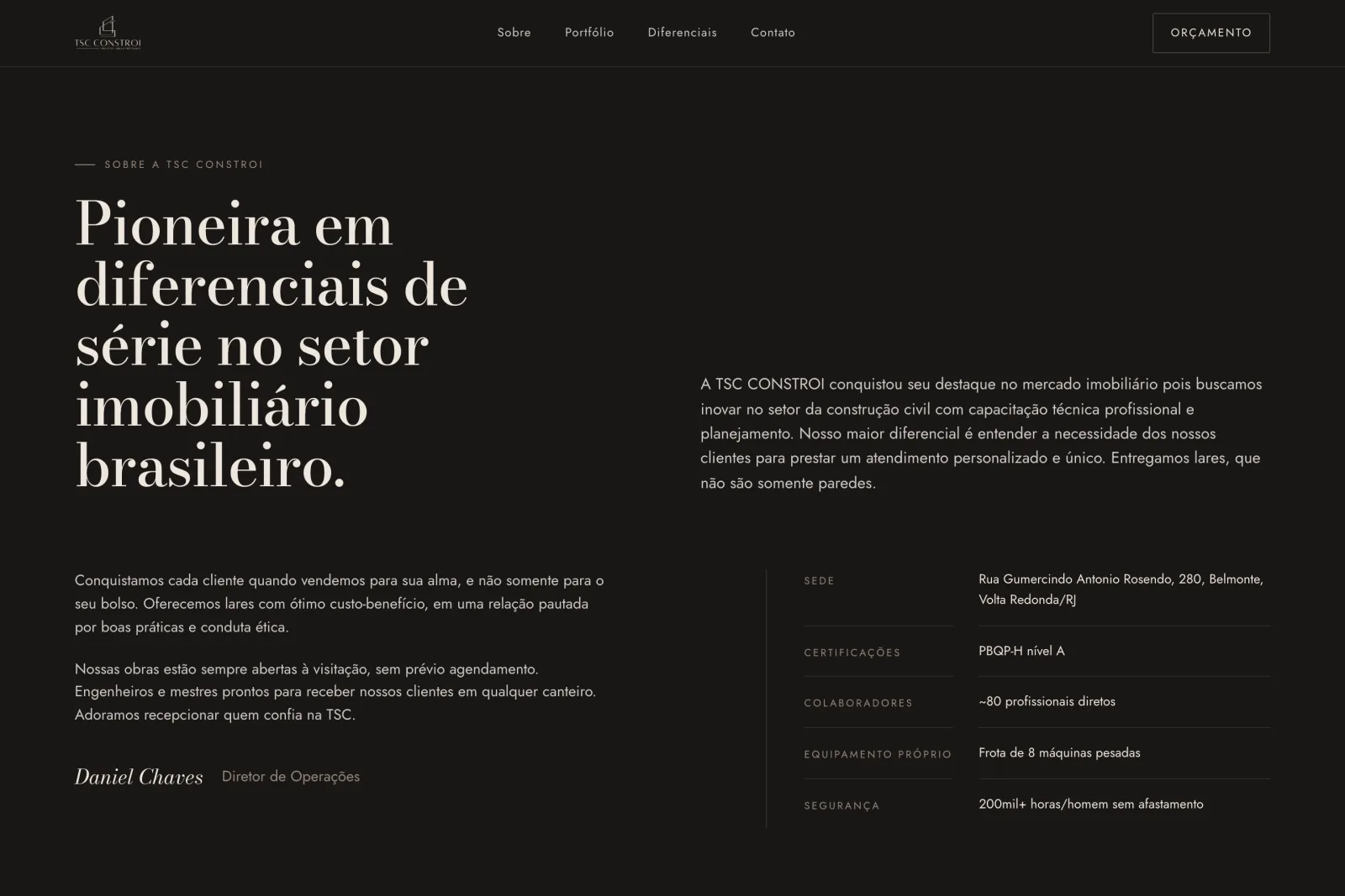 TSC Constrói - Construction Company Website screen 5